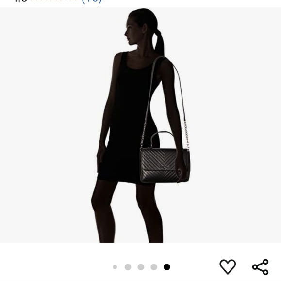 NWT Karl Lagerfeld Charlotte Leather Top Handled Satchel - Picture 16 of 17